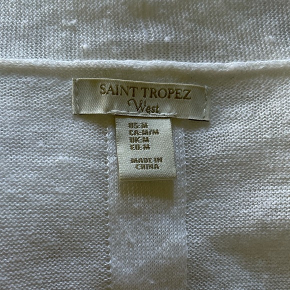 Saint Tropez West Linen Sleeveless Cardigan - Picture 3 of 4